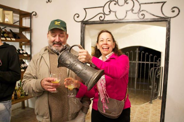 mom and dad celebrate